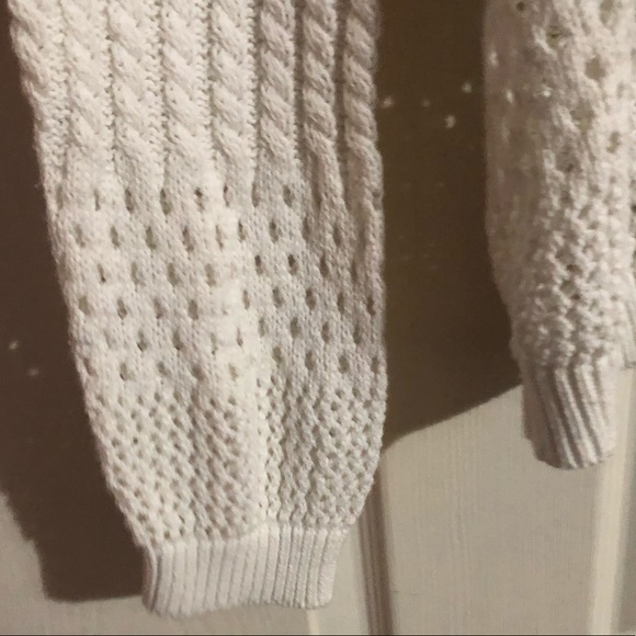 ❗️SOLD❗️Verve • White Crotchet Open Front Cardigan - Picture 11 of 13